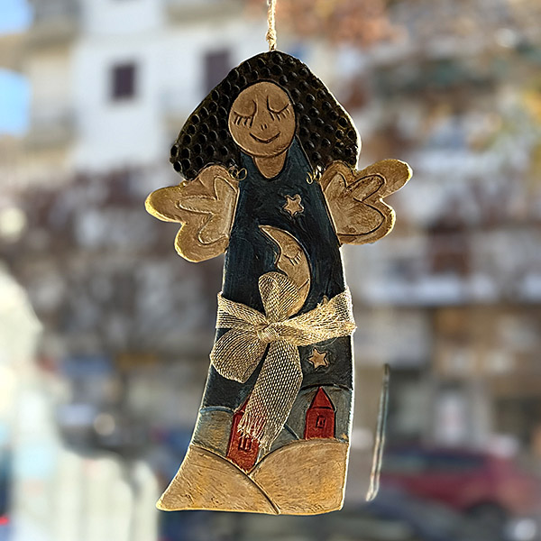 Κρεμαστό Χειροποίητο Πήλινο Διακοσμητικό