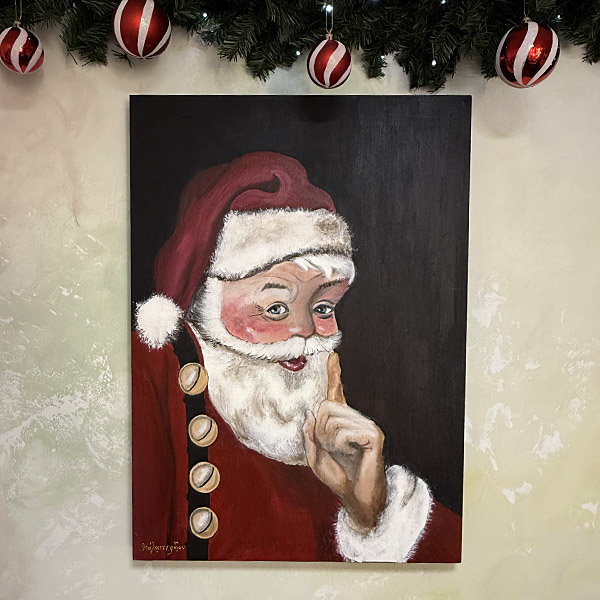 0373_santas_claus_mery_christmas_aibasilis_painting_xristougeniatikos_pinakas_zografikis_art_10 (1) Χριστουγεννιάτικος Πίνακας Ζωγραφικής Χειροποίητος - ΘΕΜΑ: Santa Claus