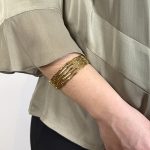 Βραχιόλι Από Ανοξείδωτο Ατσάλι, Χειροπέδα, σε Χρυσή Απόχρωση