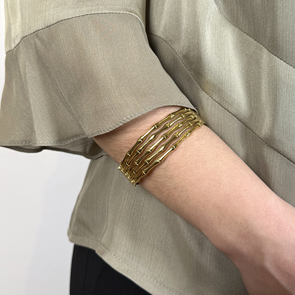 Βραχιόλι Από Ανοξείδωτο Ατσάλι, Χειροπέδα, σε Χρυσή Απόχρωση