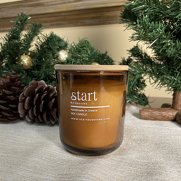 Κερί Σόγιας Σε Ποτήρι Με Άρωμα Santa’s Cookies Σε Καραμελέ Ποτήρι