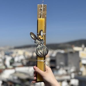 Λαμπάδα Πασχαλινή Χειροποίητη "Λαγουδάκι"