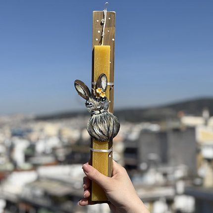 Λαμπάδα Πασχαλινή Χειροποίητη "Λαγουδάκι"