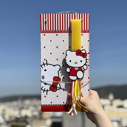 Λαμπάδα Πασχαλινή Χειροποίητη "Hello Kitty"