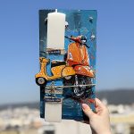 Λαμπάδα Πασχαλινή Χειροποίητη "Vespa"
