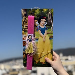 Λαμπάδα Πασχαλινή Χειροποίητη "Χιονάτη"