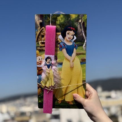 Λαμπάδα Πασχαλινή Χειροποίητη "Χιονάτη"