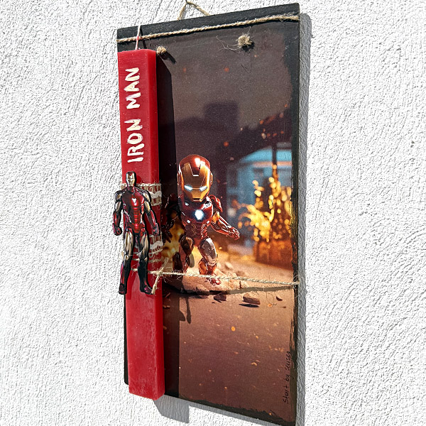 Λαμπάδα Πασχαλινή Χειροποίητη "Iron Man"