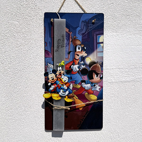 Λαμπάδα Πασχαλινή Χειροποίητη "Mickey Mouse, Donald Duck and Goofy"