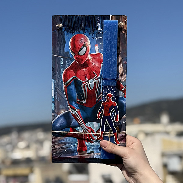 Λαμπάδα Πασχαλινή Χειροποίητη "Spiderman"