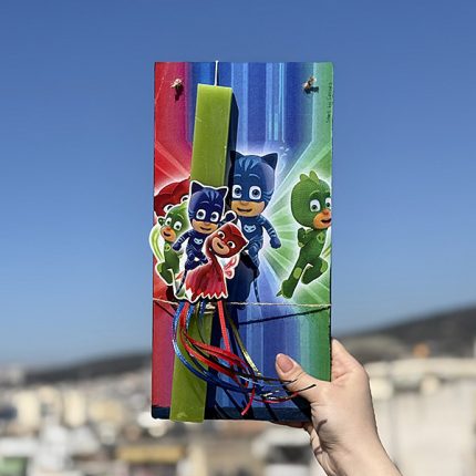 Λαμπάδα Πασχαλινή Χειροποίητη "Πιτζαμοήρωες"