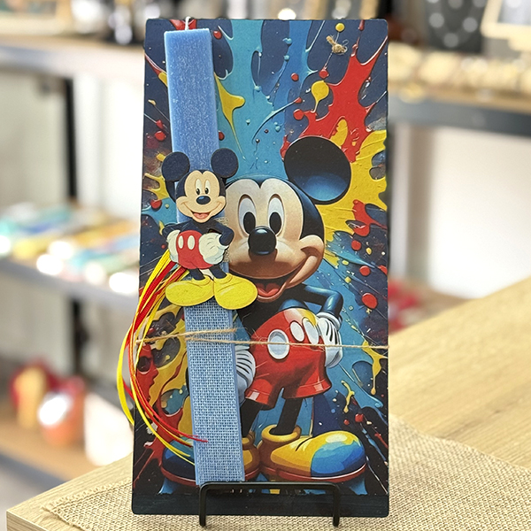 Λαμπάδα Πασχαλινή Χειροποίητη "Mickey Mouse"