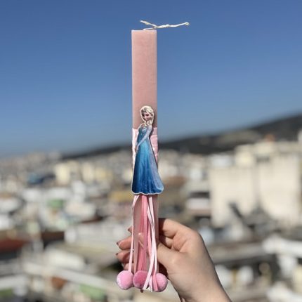Λαμπάδα Πασχαλινή Χειροποίητη "Frozen"