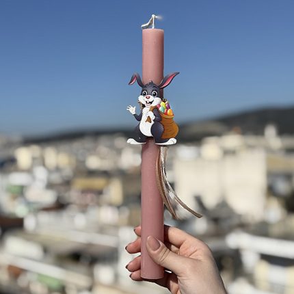 Λαμπάδα Πασχαλινή Χειροποίητη "Λαγός"