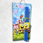 Λαμπάδα Πασχαλινή Χειροποίητη "Μπομπ Σφουγγαράκης"