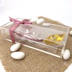 Μπομπονιέρα Plexiglass με Χρυσό Καραβάκι