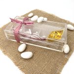 Μπομπονιέρα Plexiglass με Χρυσό Καραβάκι