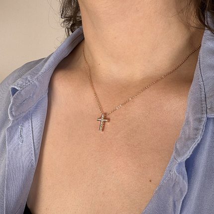 Κολιέ από Ανοξείδωτο Ατσάλι - Σταυρουδάκι