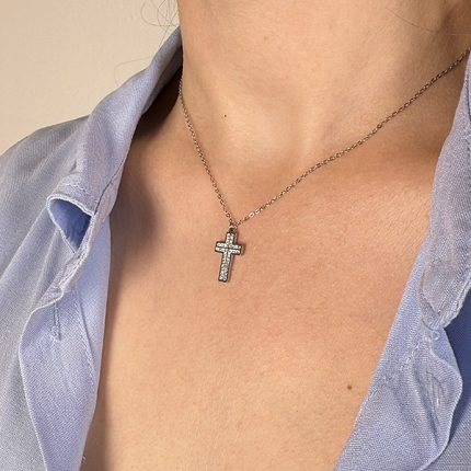 Κολιέ από Ανοξείδωτο Ατσάλι - Σταυρός
