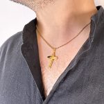 Ανδρικό Κολιέ από Ανοξείδωτο Ατσάλι, Σταυρός