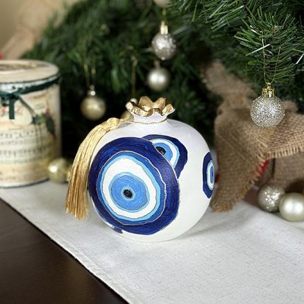 Χειροποίητο Κεραμικό Ρόδι – Γούρι & Διακοσμητικό