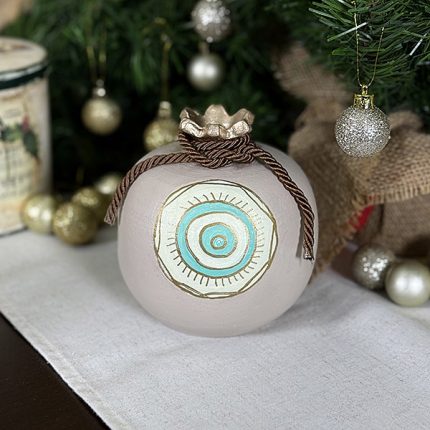 Χειροποίητο Κεραμικό Ρόδι – Γούρι & Διακοσμητικό