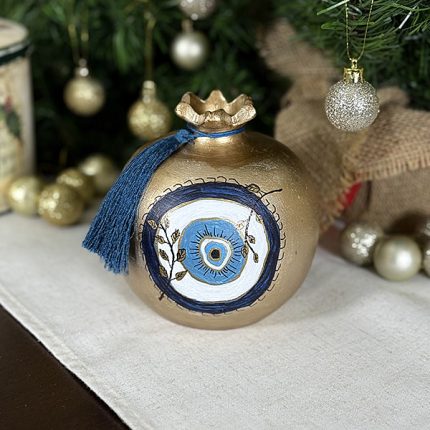 Χειροποίητο Κεραμικό Ρόδι – Γούρι & Διακοσμητικό