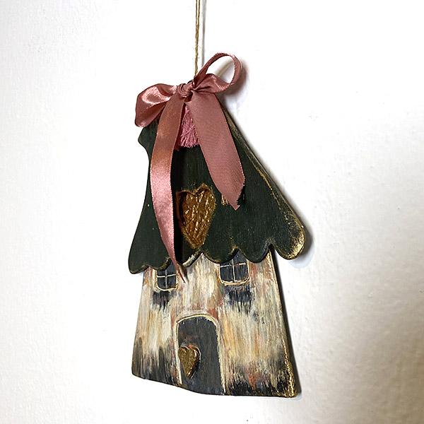 Χειροποίητο Διακοσμητικό Πήλινο Κάδρο με Σπίτι