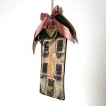 Χειροποίητο Διακοσμητικό Πήλινο Κάδρο με Σπίτι