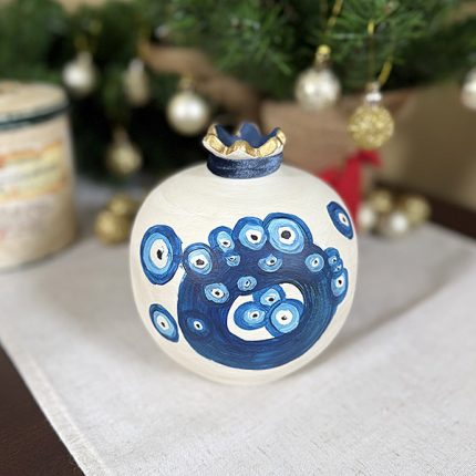 Χειροποίητο Κεραμικό Ρόδι – Γούρι & Διακοσμητικό