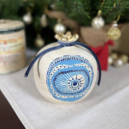 Χειροποίητο Κεραμικό Ρόδι – Γούρι & Διακοσμητικό