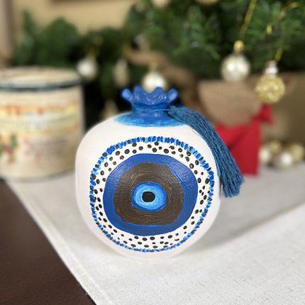 Χειροποίητο Κεραμικό Ρόδι – Γούρι & Διακοσμητικό