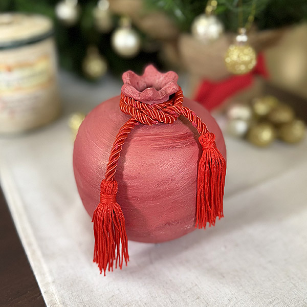 Χειροποίητο Κεραμικό Ρόδι – Γούρι & Διακοσμητικό