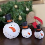 Χειροποίητο Σετ 3 Χιονάνθρωπων
