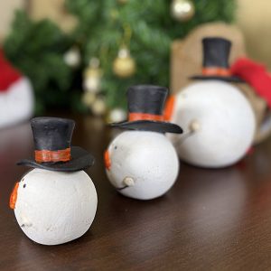 Χειροποίητο Σετ 3 Χιονάνθρωπων