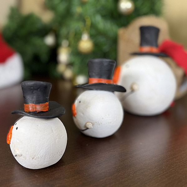 Χειροποίητο Σετ 3 Χιονάνθρωπων