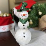 Χειροποίητος Πήλινος Χιονάνθρωπος