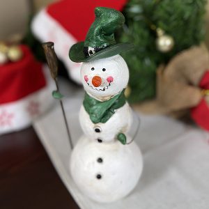 Χειροποίητος Πήλινος Χιονάνθρωπος