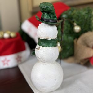 Χειροποίητος Πήλινος Χιονάνθρωπος