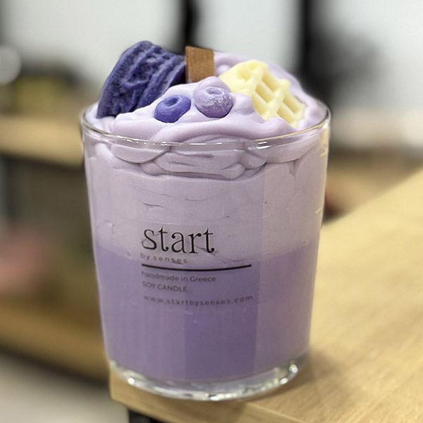 Χειροποίητο Κερί Σόγιας με Άρωμα Μύρτιλο