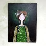Χειροποίητος Πίνακας Ζωγραφικής – Πράσινο Φόρεμα