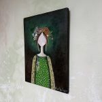 Χειροποίητος Πίνακας Ζωγραφικής – Πράσινο Φόρεμα