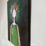 Χειροποίητος Πίνακας Ζωγραφικής – Πράσινο Φόρεμα