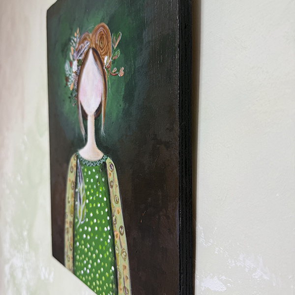 Χειροποίητος Πίνακας Ζωγραφικής – Πράσινο Φόρεμα