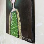 Χειροποίητος Πίνακας Ζωγραφικής – Πράσινο Φόρεμα