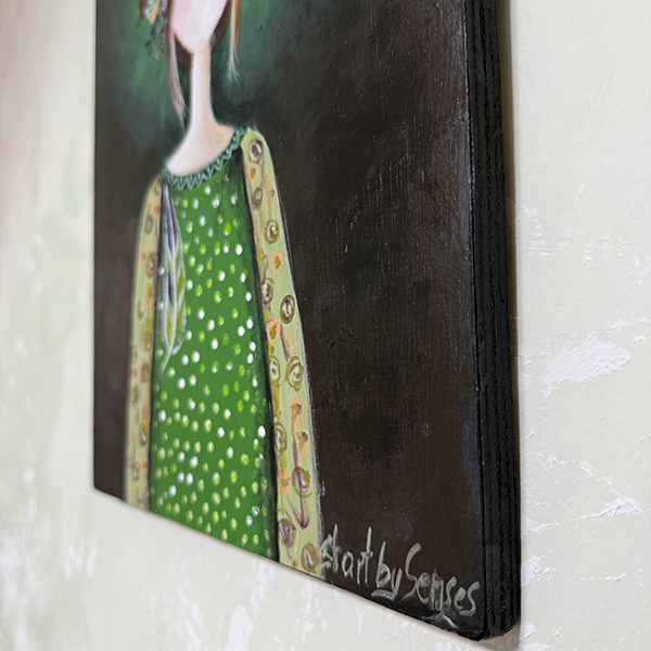 Χειροποίητος Πίνακας Ζωγραφικής – Πράσινο Φόρεμα