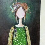 Χειροποίητος Πίνακας Ζωγραφικής – Πράσινο Φόρεμα