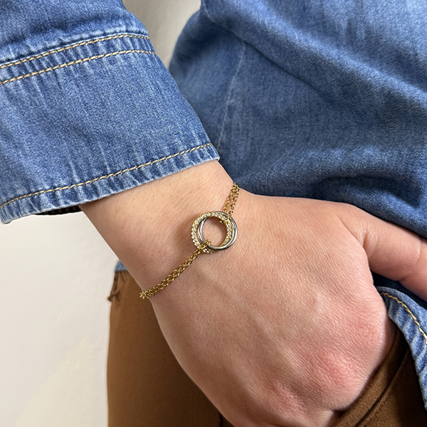 Βραχιόλι Από Ανοξείδωτο Ατσάλι, σε Χρυσή Απόχρωση