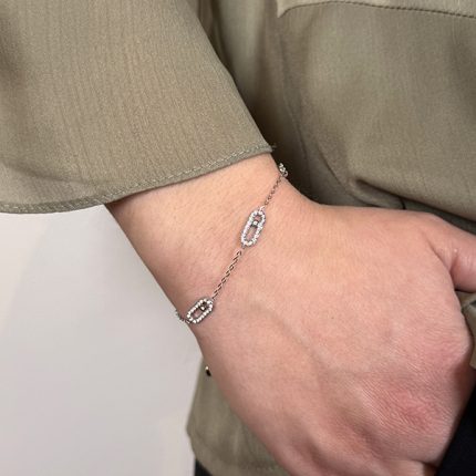 Βραχιόλι Από Ανοξείδωτο Ατσάλι, σε Ασημί Απόχρωση