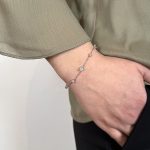 Βραχιόλι Από Ανοξείδωτο Ατσάλι, σε Ασημί Απόχρωση